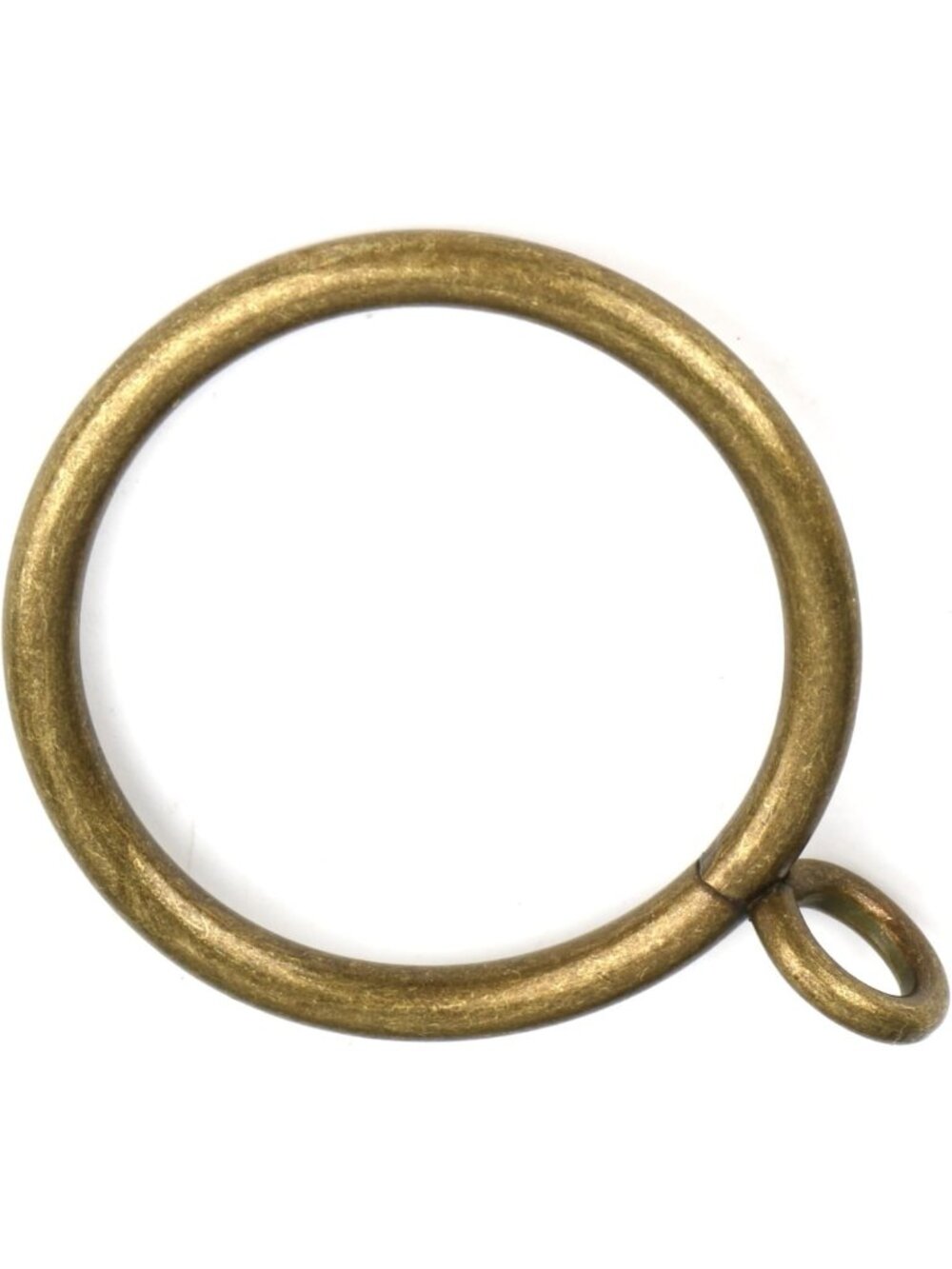 Antique Brass Curtain Rings with Eyelets for 1.2" Rods - Set of 30 Decorative